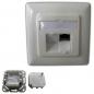 Preview: EKU EasyLink Datendose, 2xRJ45, UP Cat.6 / ClassE, RAL9010, horizontal