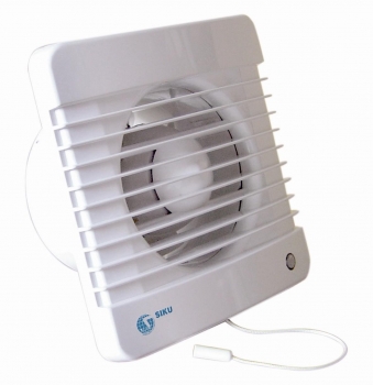 Siku 100 MVL Wand- und Decken-Ventilator Axial mit Kugellager DM 100 mm Zugschalter