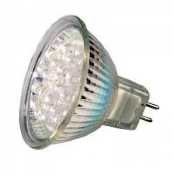 LED-Lampe mit Schutzglas - 12V 1,3W GU5,3 grün