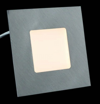 HEITRONIC - LED PANEL NIZZA 75x75mm WARMWEISS EDELSTAHL OPTIK 2700 Kelvin