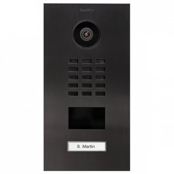 DoorBird IP Video Türstation D2101V, Titan-Optik als PVD Beschichtung, Edelstahl, gebürstet - 1 Ruftasten