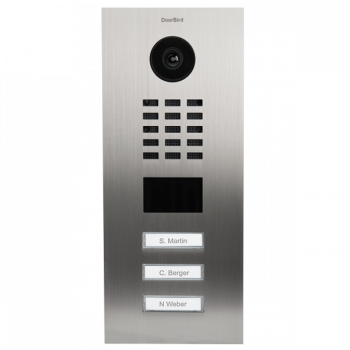 DoorBird IP Video Türstation D2103V, Edelstahl V2A, gebürstet - 3 Ruftasten
