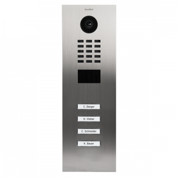 DoorBird IP Video Türstation D2104V, Edelstahl V2A, gebürstet - 4 Ruftasten