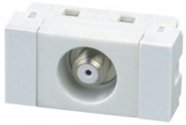 Klein K135/E K45 Antennenbuchse, Außengewinde 22,5x45 Lötanschluss, reinweiß RAL9010