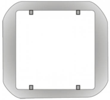 Klein K1803/02 Universal-Zwischenrähmchen für System KLEIN LX, cremeweiss