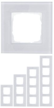 Klein 2fach Rahmen K552512/99 Glas weiß, System 55