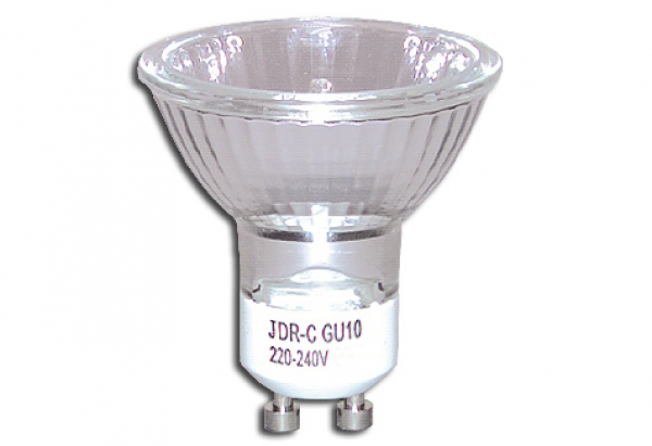 Hochvolt-Spiegelreflektorlampe mit Schutzscheibe 50W GU10