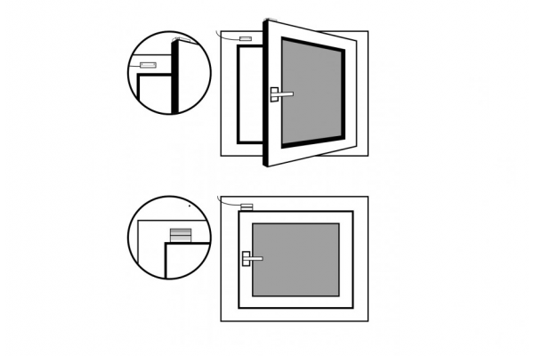 Loxone 200113 Fensterkontakt mit 3 Meter Kabel