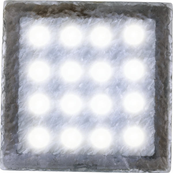 Heitronic LED-Pflasterstein AKIAKI, 1,6W, 145 Lumen, 16 warmweisse LED, EEK: A+, 30.000 h, IP67, Abmessung 10 x 10 cm