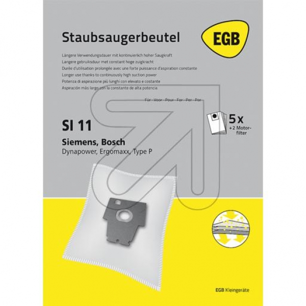 EGB Staubsaugerbeutel SI11 CAP Siemens, Bosch Dynapower, Ergomax S71