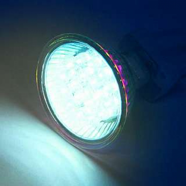 LED-Strahler in MR16-Bauform 12V, Sockel GX-5,3, 18 LEDs, weiß