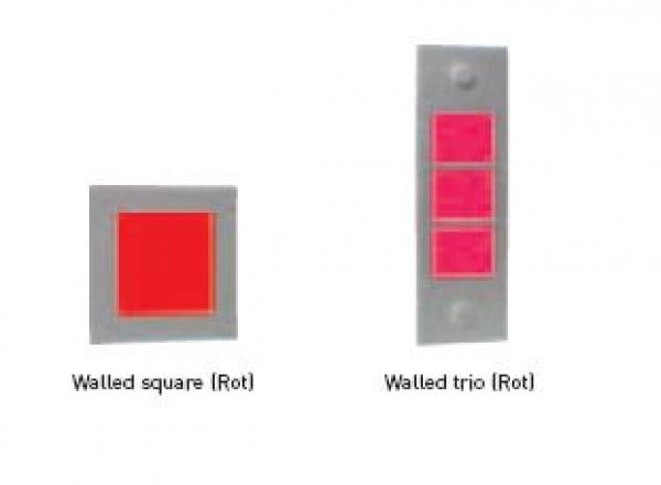 Havells Sylvania Walled Trio LED Einbauleuchte mit 8 LED rot 230V