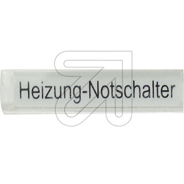 Beschriftungs-Set, Aufschrift "Heizung-Notschalter" für Schalterprogramm "Pacific"