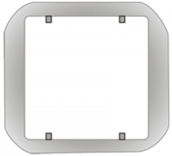 Klein K1803/02 Universal-Zwischenrähmchen für System KLEIN LX, cremeweiss