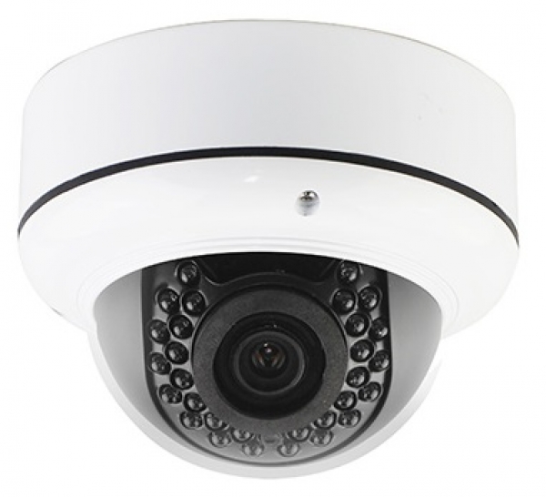 LONGSE HD-IP IR Dome-Kamera LVWDB20T100 vandalensicher IPC 2,8-12mm, 12VDC 1A, Vario-Objektiv