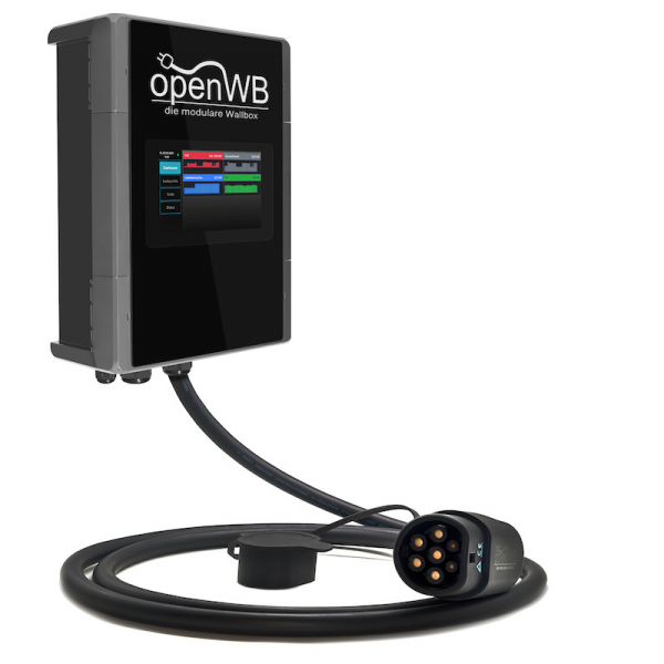 openWB Wallbox Ladestation Series2 mit Display kabel 7m